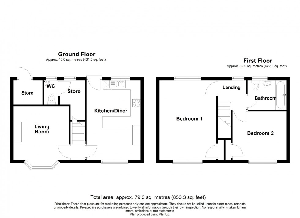Floorplan for Somercotes Hill, Somercotes, DE55