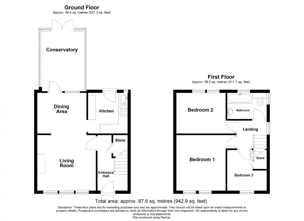 Floorplan for Hallfieldgate Lane, Shirland, DE55