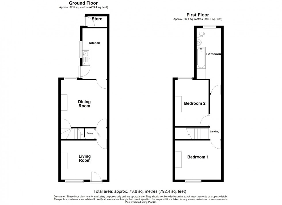 Floorplan for Parkin Street, Alfreton, DE55