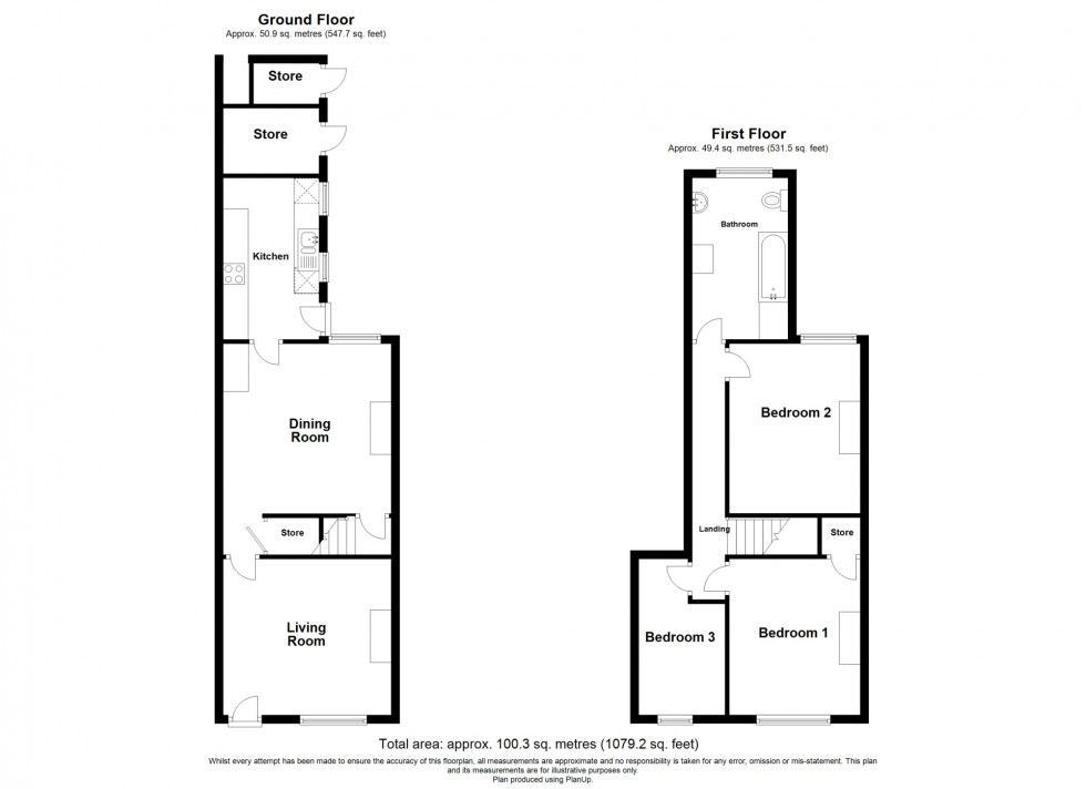 Floorplan for High Street, Swanwick, DE55