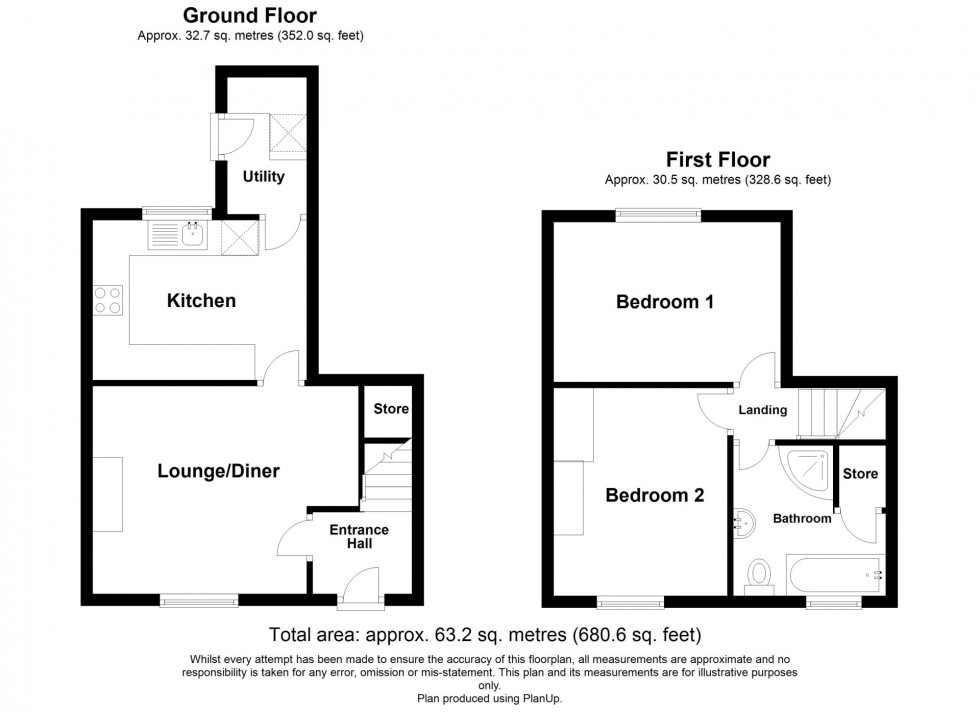 Floorplan for Bevan Street, shirland, DE55