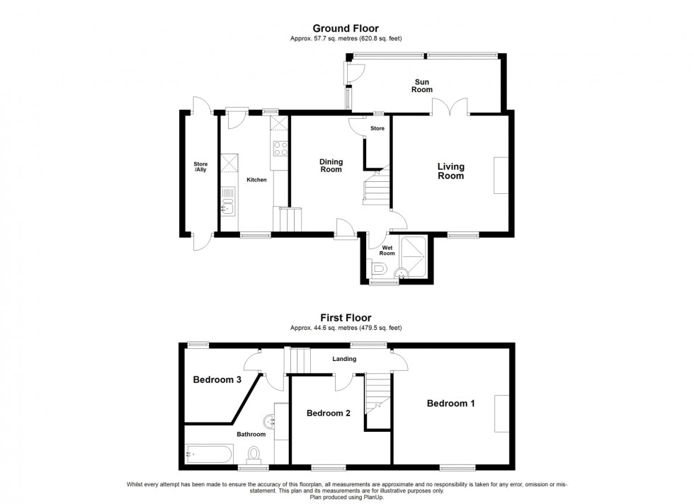 Floorplan for Oakes Row, Codnor Park, Ironville, NG16