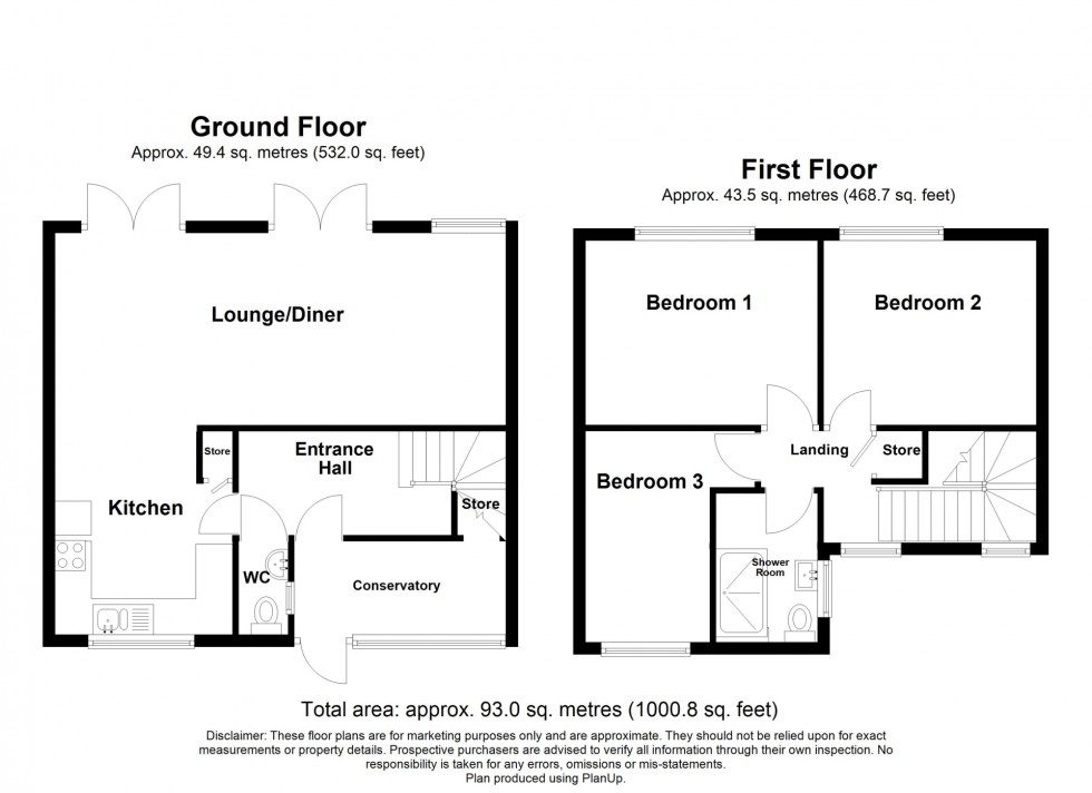 Floorplan for Scott Drive, somercotes, DE55