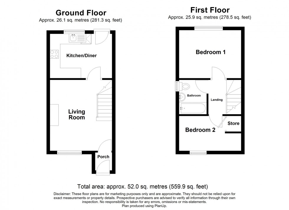 Floorplan for Birchen Holme, Broadmeadows, South Normanton, DE55