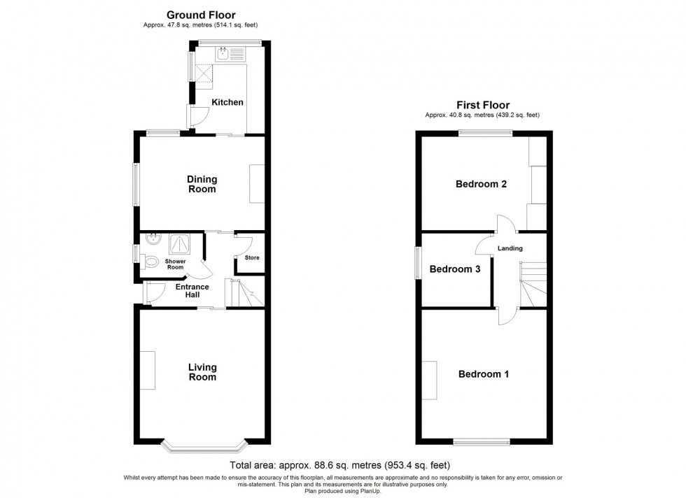 Floorplan for Sleetmoor Lane, Swanwick, DE55