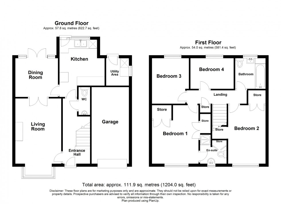 Floorplan for Chestnut Drive, South Normanton, DE55