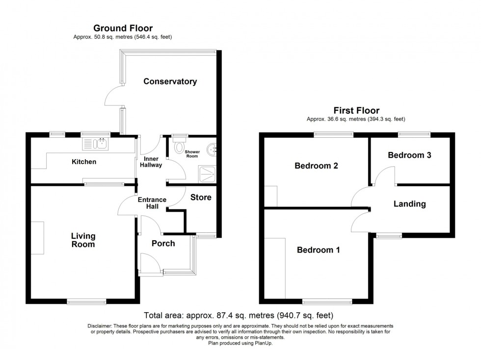 Floorplan for Shakespeare Drive, Alfreton, DE55