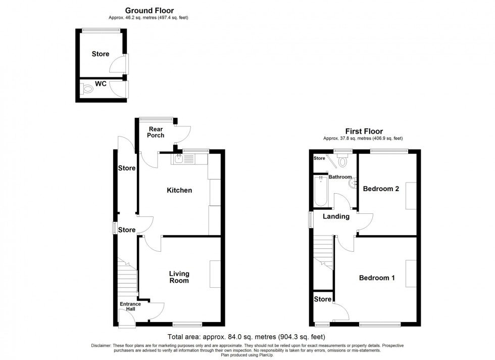 Floorplan for Westfield Avenue, Heanor, DE75