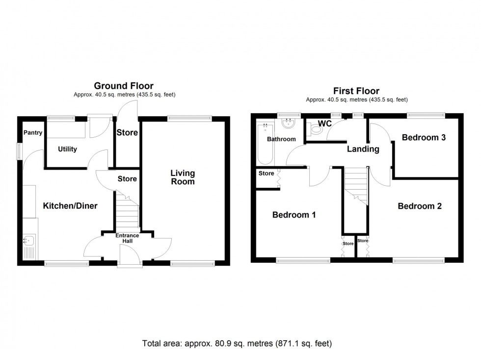 Floorplan for Shaw Wood View, South Wingfield, DE55