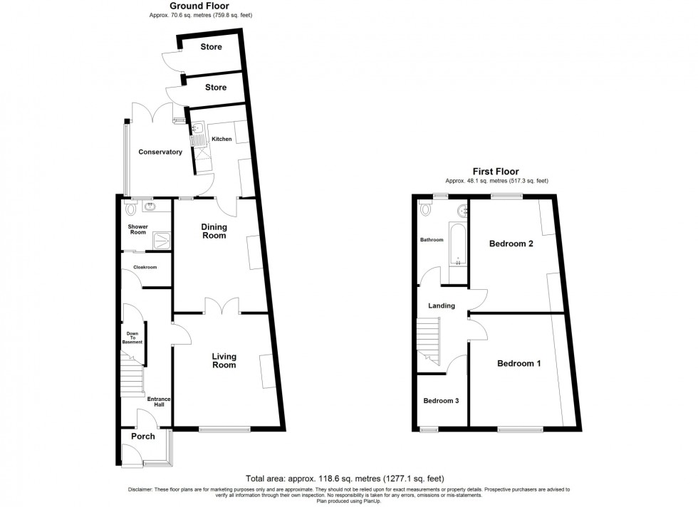 Floorplan for Church Street, Pilsley, S45