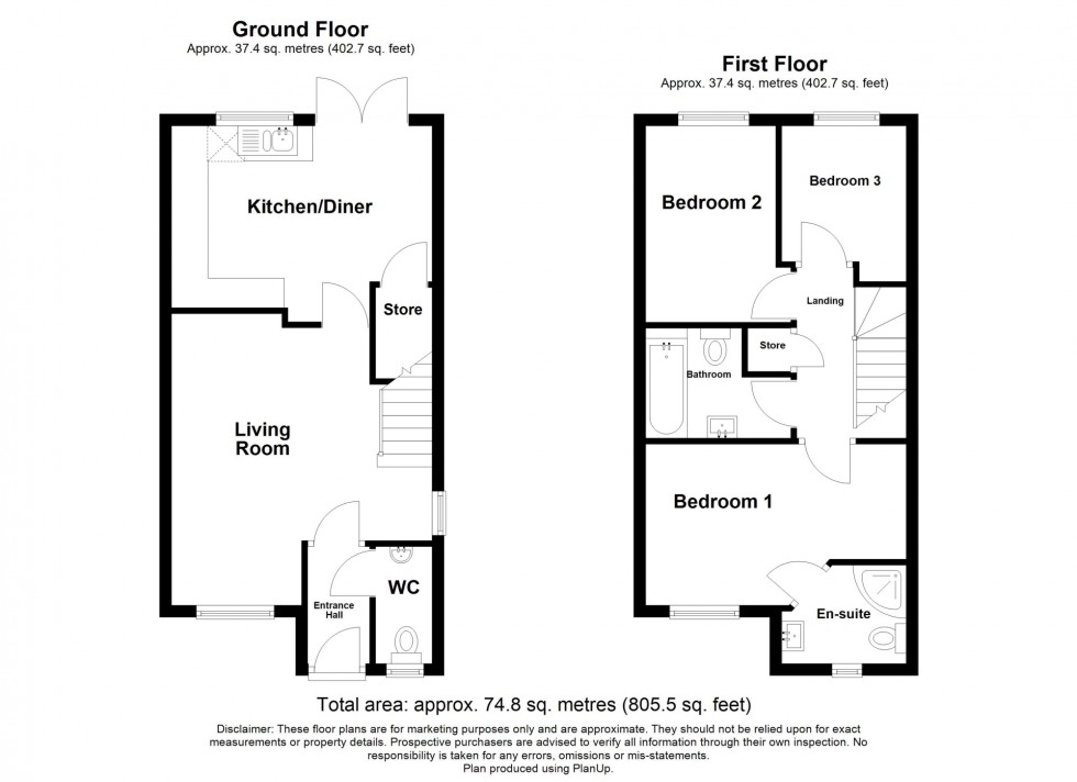 Floorplan for Longwood Hall Rise, South Normanton, DE55