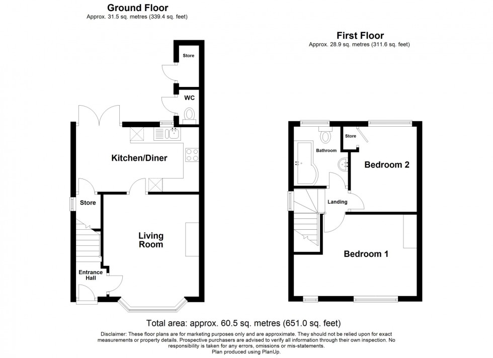 Floorplan for Strettea Lane, Higham, DE55