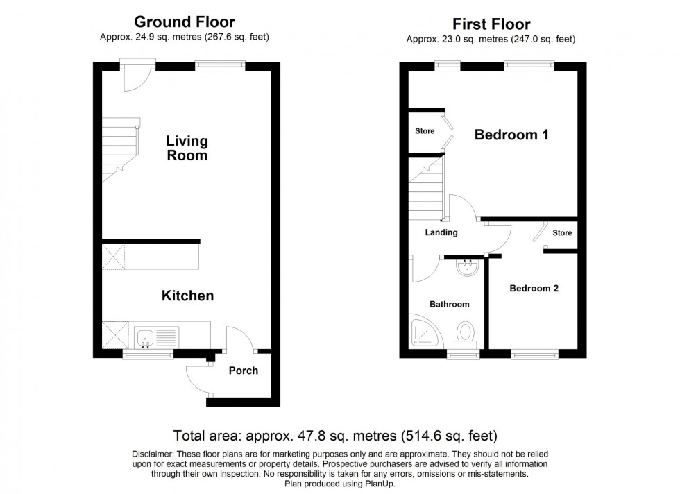 Floorplan for Buckfast Close, Swanwick, DE55