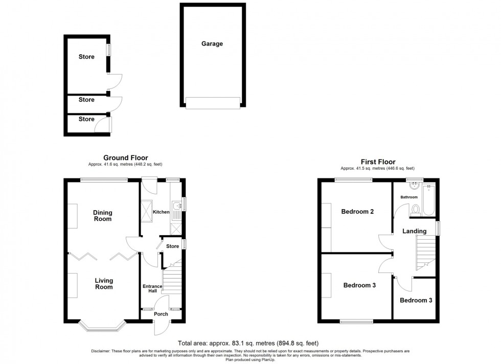 Floorplan for Westfield Avenue, Heanor, DE75