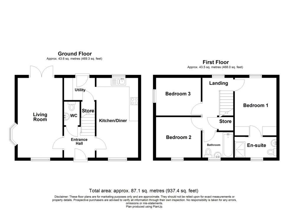 Floorplan for Birches Brook, South Wingfield, DE55