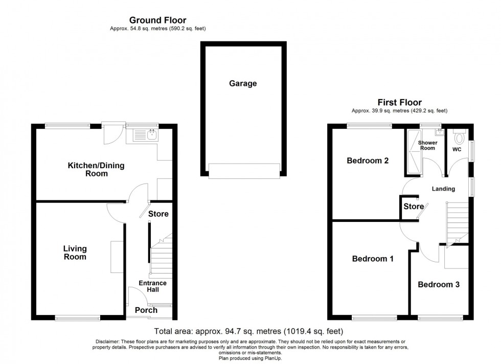Floorplan for Rosier Crescent, Swanwick, DE55