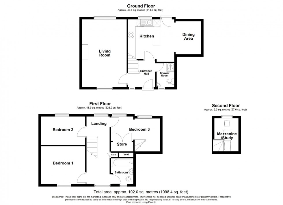 Floorplan for Park Mews Off Church Street, Riddings, DE55