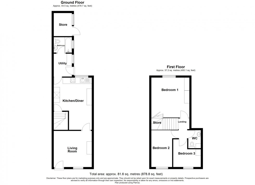 Floorplan for Charles Street, Leabrooks, DE55