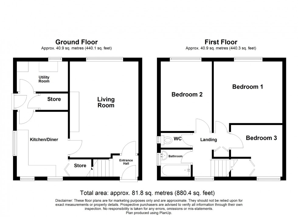 Floorplan for Derwent Drive, Tibshelf, DE55