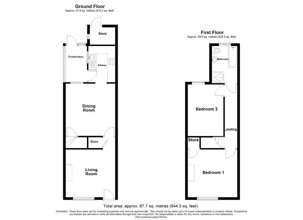 Floorplan for Main Road, Morton, DE55
