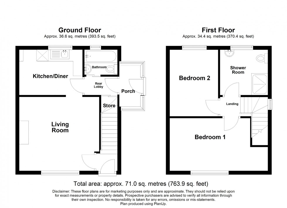 Floorplan for Hawthorne Avenue, Tibshelf, DE55