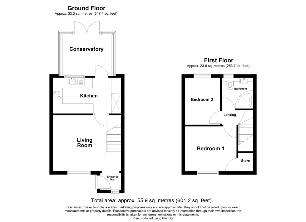 Floorplan for Primrose Close, South Normanton, DE55