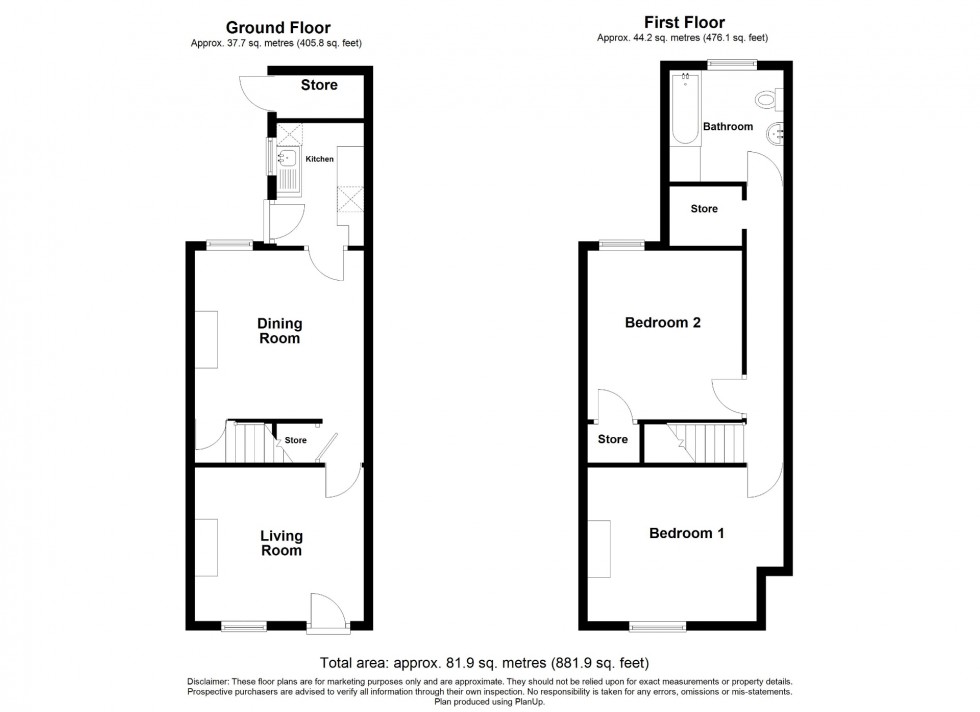Floorplan for Catherine Street, Alfreton, DE55