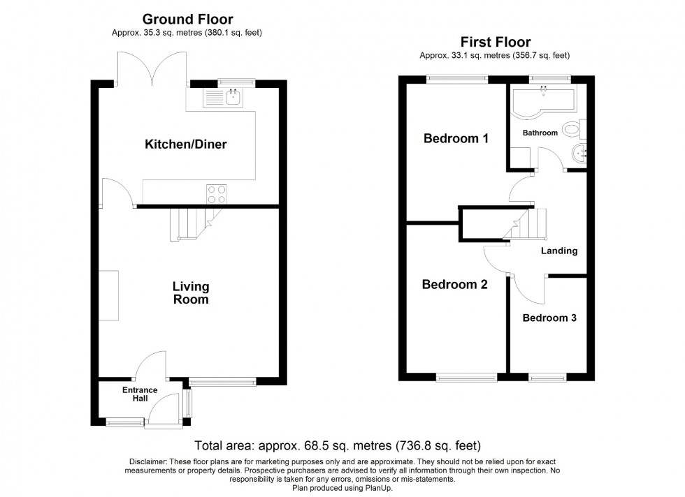 Floorplan for Manor Close, Newton, DE55