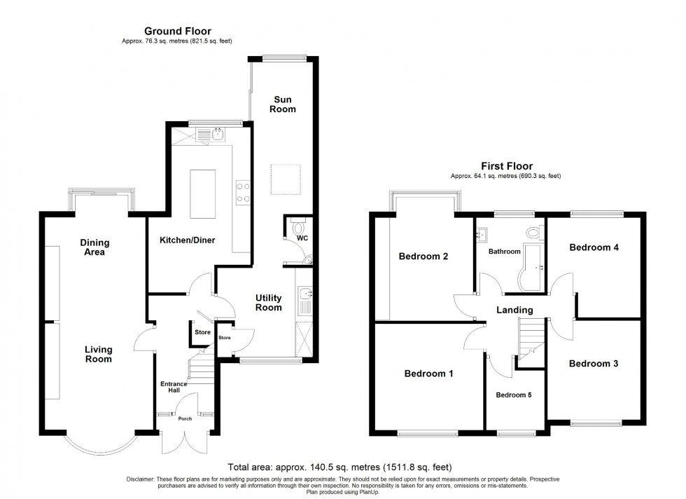 Floorplan for Nottingham Road, Alfreton, DE55