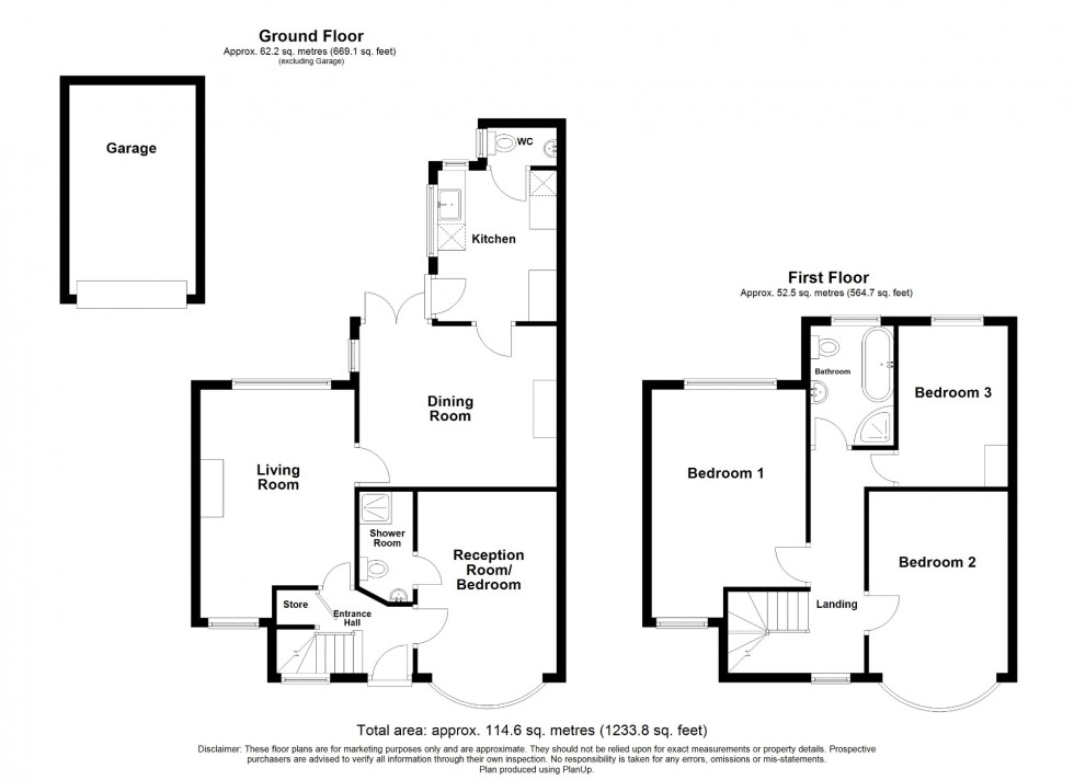 Floorplan for Nottingham Road, Alfreton, DE55