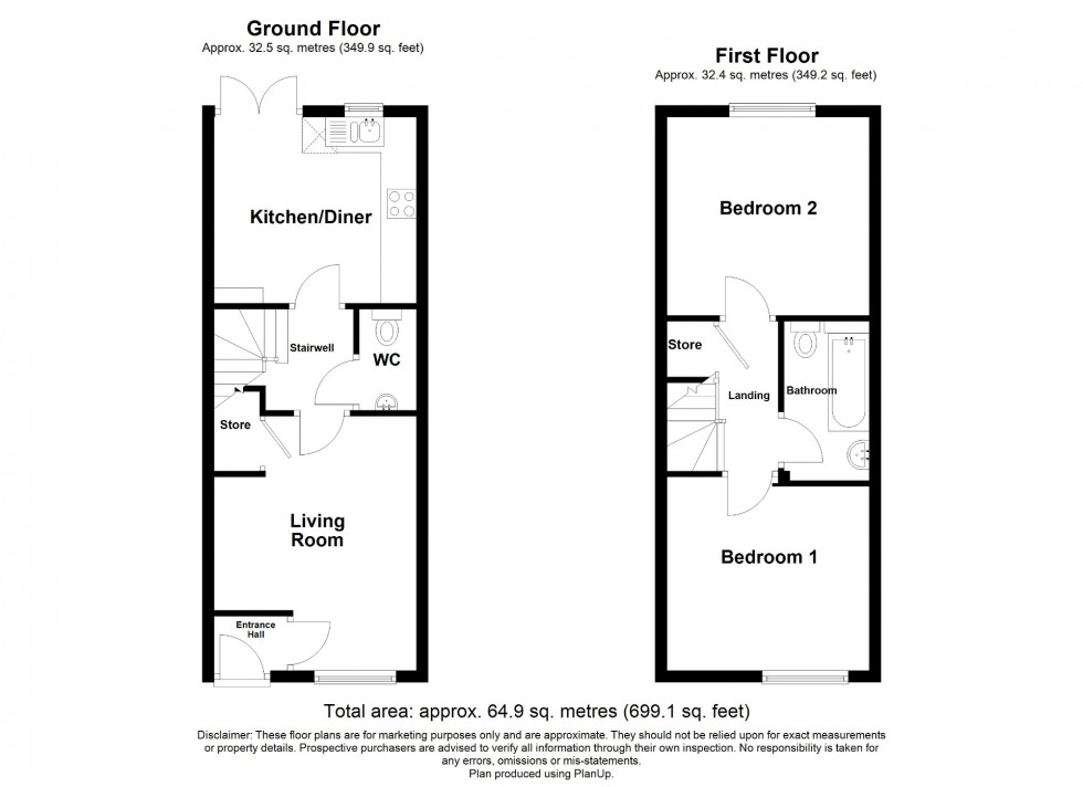 Floorplan for Deer Park Close, Alfreton, DE55