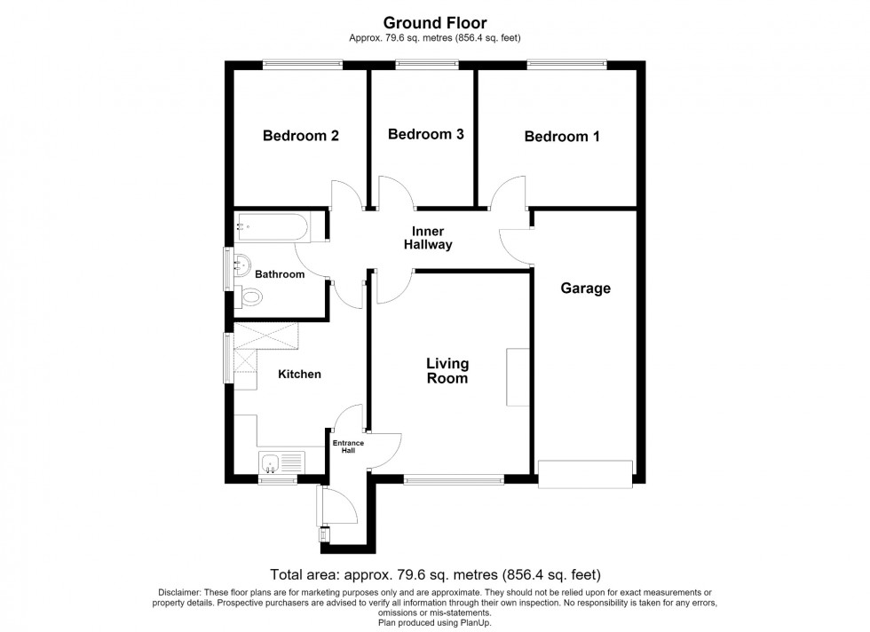 Floorplan for Westland Drive, Pinxton, NG16