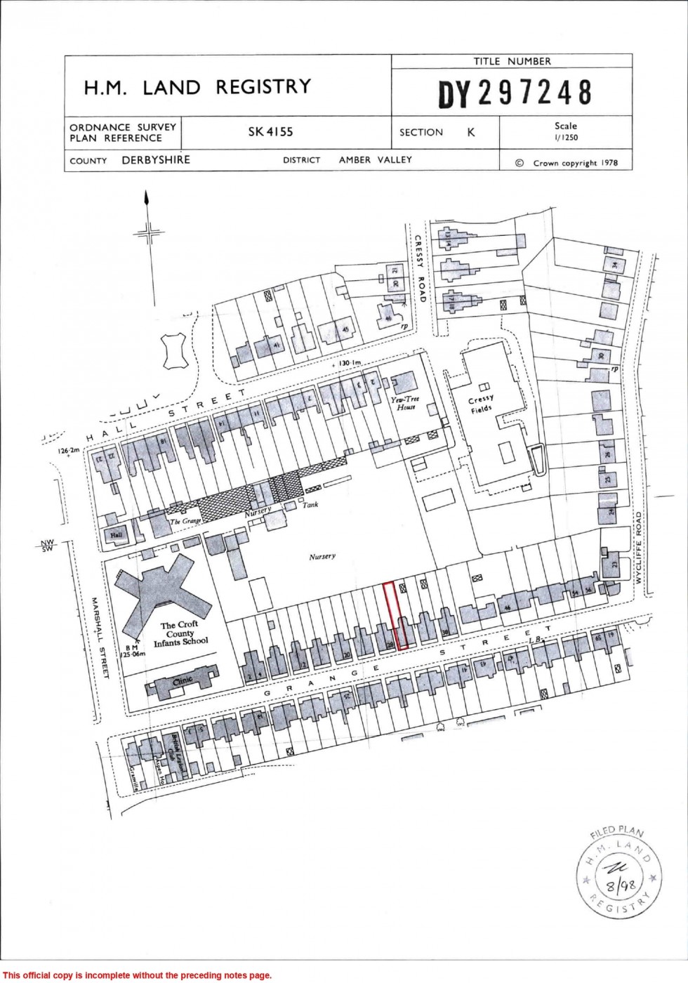 Floorplan for Grange Street, Alfreton, DE55
