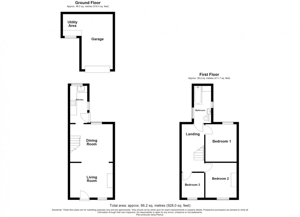 Floorplan for Manor Road, South Wingfield, DE55
