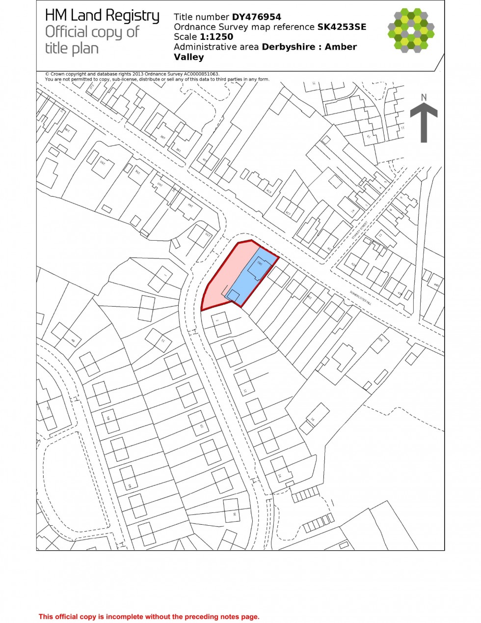 Floorplan for Somercotes Hill, Somercotes, DE55