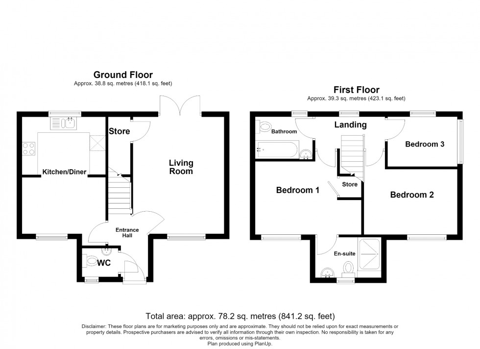 Floorplan for Mill Farm Drive, Tibshelf, DE55
