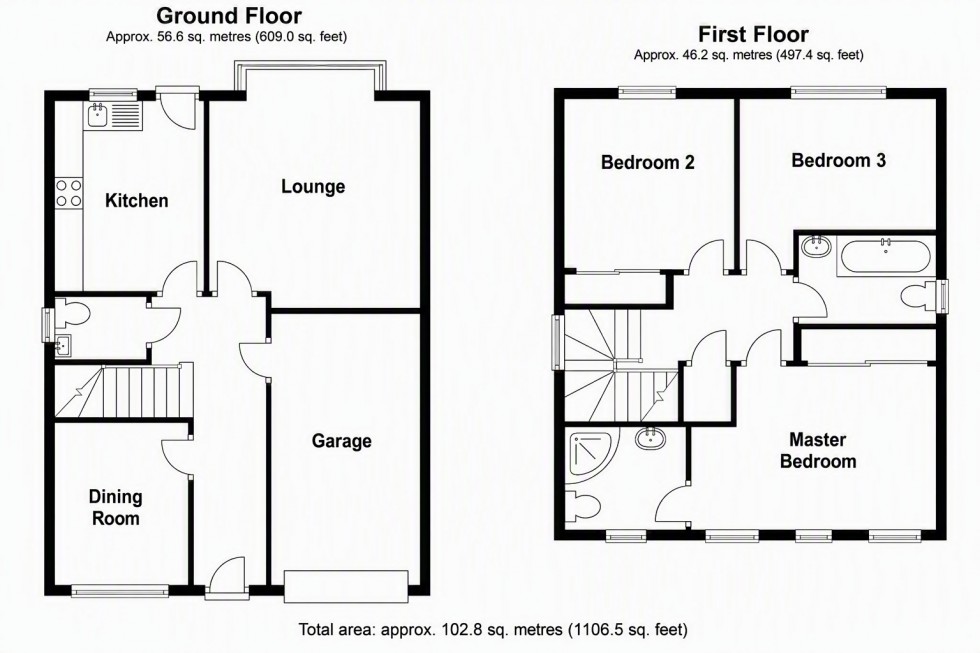 Floorplan for Rangewood Road, South Normanton, DE55