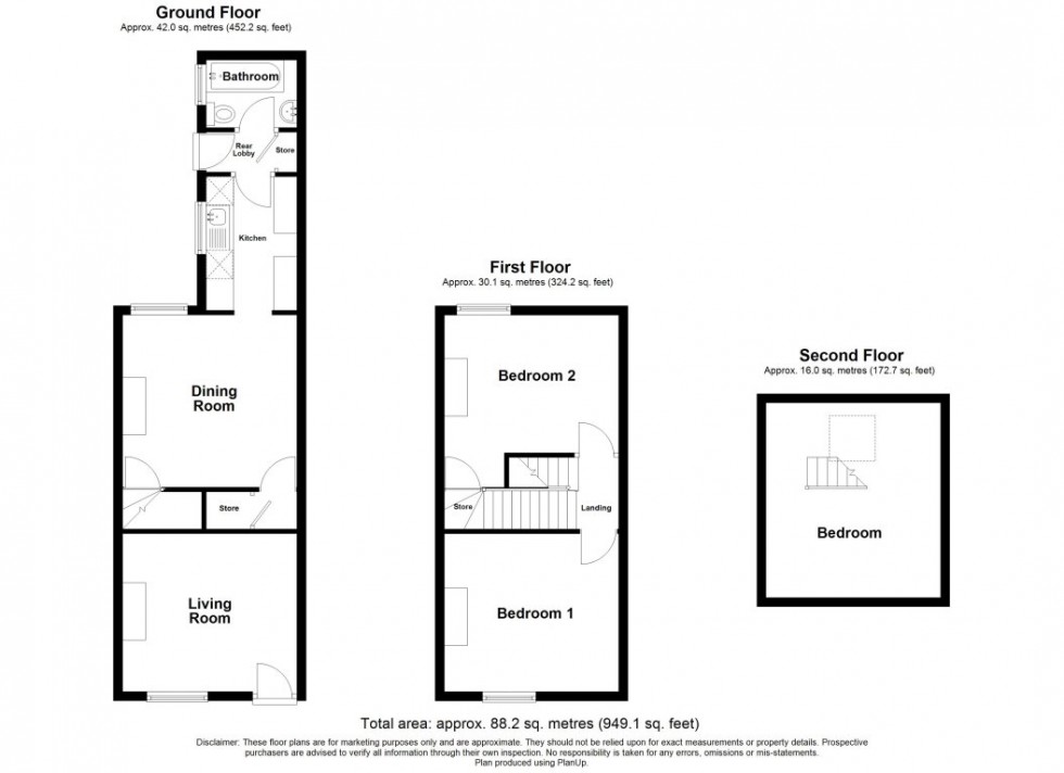 Floorplan for St. Michaels Street, Sutton-in-Ashfield